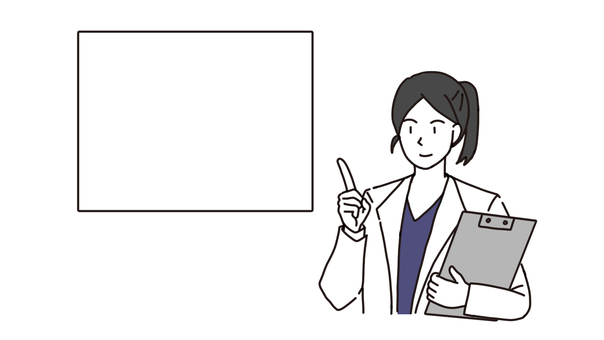 Doctor giving an explanation, people, hand drawn, simple, JPG and PNG