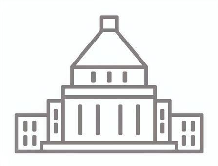 国会議事堂アイコン 国会,議事堂,日本,建物,答弁,税金,立法,衆議院,参議院,議会のイラスト素材