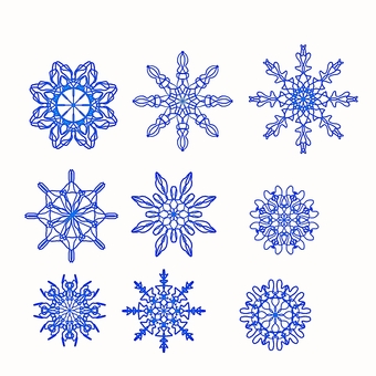 雪の結晶模様詰め合わせ