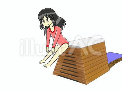 跳び箱を跳ぶ女の子 その7