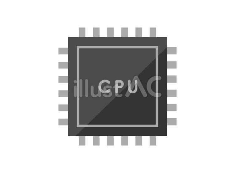 CPU半導体の電子部品アイコン cpu,プロセッサ,半導体のイラスト素材