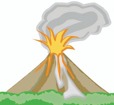 火山噴火 火山,富士山,噴火,マグマ,火砕流,煙,自然,災害,風景のイラスト素材