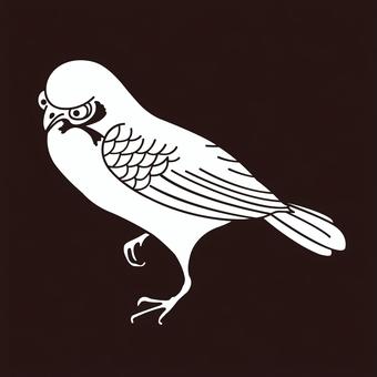 家紋 雀 家紋 雀 家紋,紋,紋章,雀,動物紋,文様,紋様,家系,血すじ,血統のイラスト素材