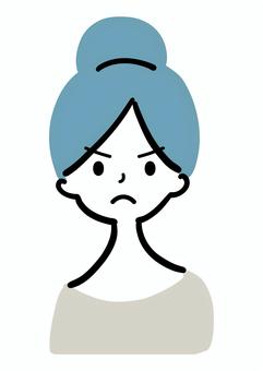 怒る女性 女性,怒る,イライラ,腹が立つ,不機嫌,キレる,かわいい,シンプル,ラフタッチ,手書き風のイラスト素材