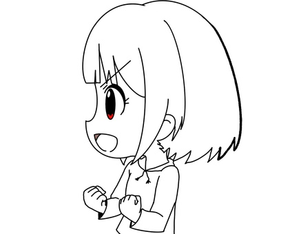 充滿膽量的女孩(畫線), JPG 和 PNG 充滿膽量的女孩(畫線), 膽量, 充分, 成功, JPG 和 PNG