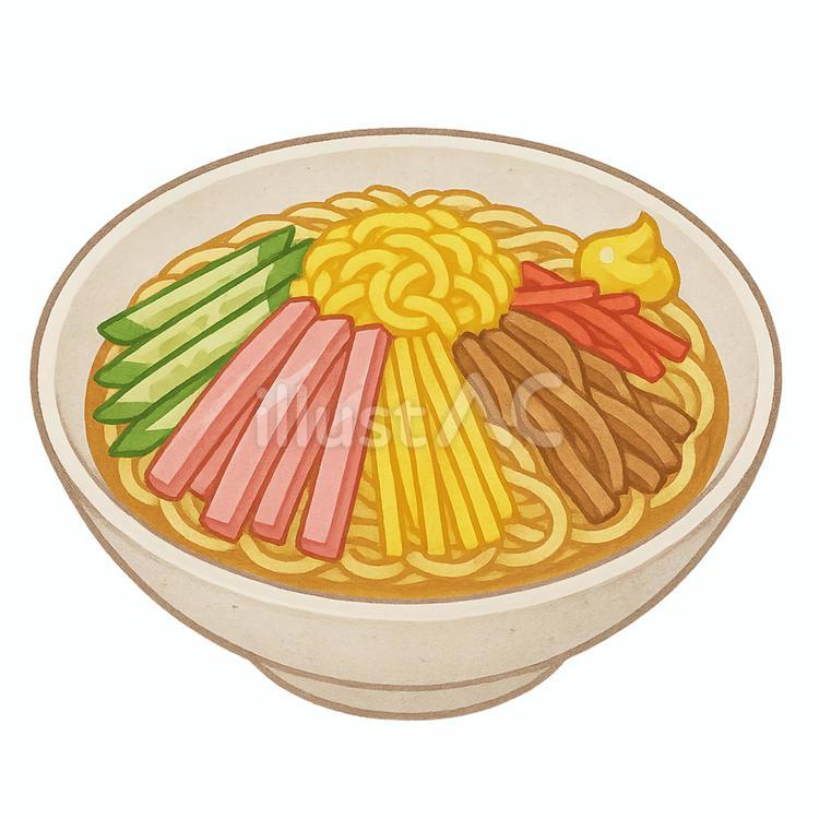 冷やし中華 冷やし中華,麺,食べ物のイラスト素材