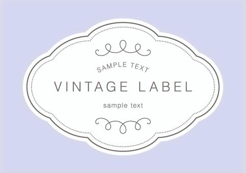 ビンテージフレーム白ラベルくすみカラー8