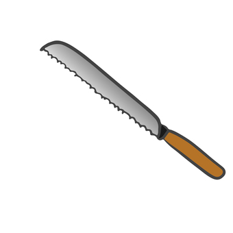 パンナイフ 包丁,調理器具,パン切り包丁,パンナイフ,シンプル,ベクター,アイコン,刃物,料理,道具のイラスト素材