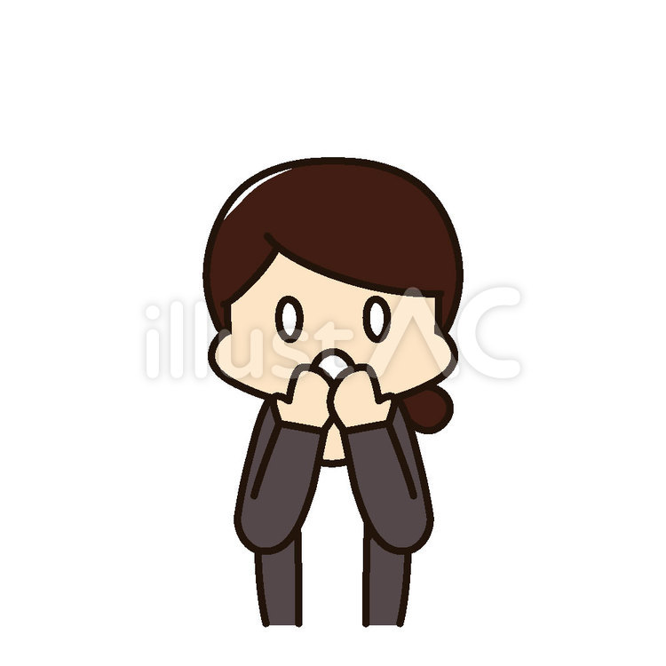 女性会社員　驚き ビジネス,ビジネスマン,プレゼンのイラスト素材