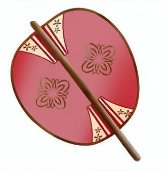 雅な内輪 内輪,平安,可愛い,扇子,小物,雑貨,和風,和物,うちわ,団扇のイラスト素材