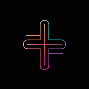 neon cross, icon, logo, mark, JPG