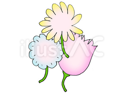 3色の花の枠