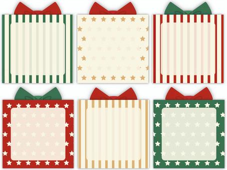 クリスマス プレゼント カード セット1 クリスマス プレゼント カード セット1 クリスマス,12月,グリーティングのイラスト素材