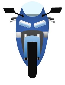 バイク95 バイク,二輪車,自動二輪車,ツーリング,オートバイ,モーターサイクル,電動バイク,正面,シンプル,ユニークのイラスト素材