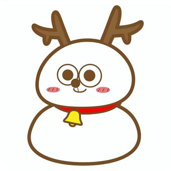 雪だるま G 雪だるま,冬,雪,鈴,クリスマス,トナカイ,スノーマン,風物詩のイラスト素材