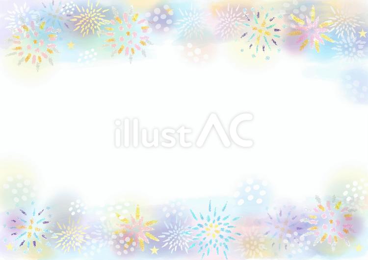 花火の枠 花火,背景,枠のイラスト素材