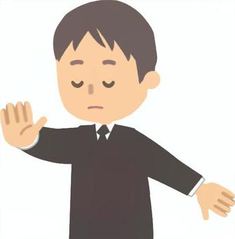 冷静に誰かをかばうスーツ男性 冷静に誰かをかばうスーツ男性 冷静,かばう,守る,擁護,味方,男性,スーツ,会社員,断固,拒絶のイラスト素材