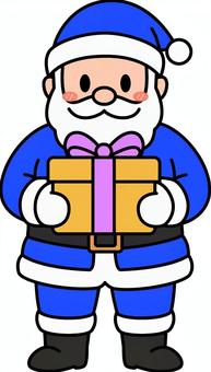 青のサンタの男性です。