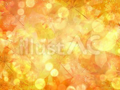 水彩テクスチャ(秋の植物・紅葉背景)