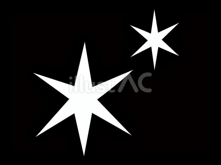 手描きキラキラ3/白黒反転 モノクロ,シンプル,アイコンのイラスト素材