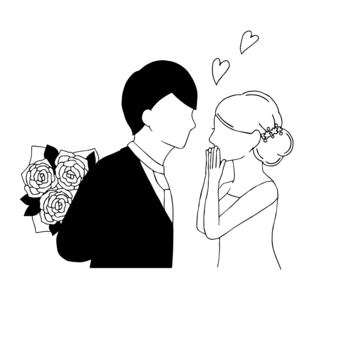 サプライズ カップル,プロポーズ,サプライズ,新郎,新婦,薔薇,花束,ウェディング,後ろ,隠すのイラスト素材