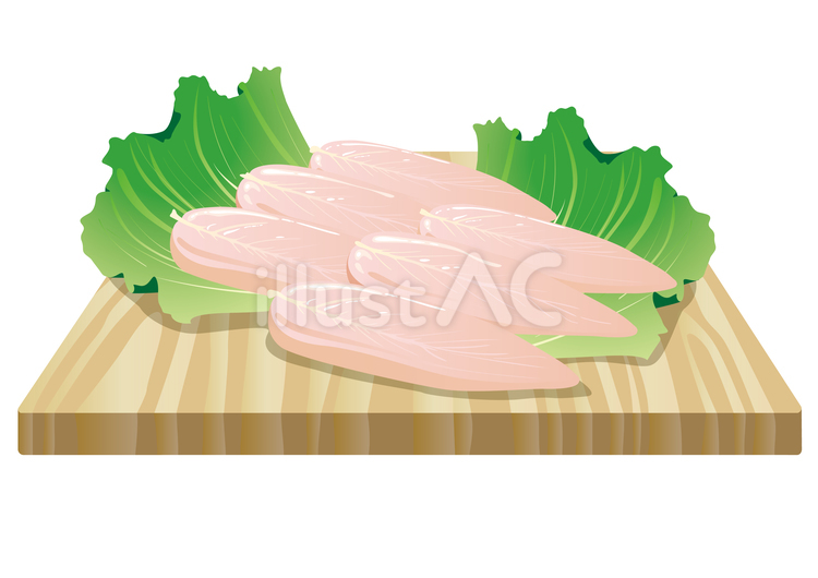 鶏のささみ 鶏肉,ササミ,生肉のイラスト素材