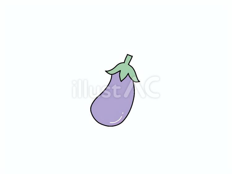 ナス なす,シンプル,食べ物のイラスト素材