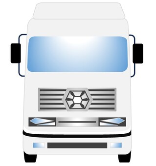トラック96 車,トラック,正面,物流,運輸,運送,ロジスティクス,貨物,輸送,流通のイラスト素材