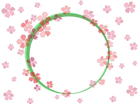 ふんわり可愛い小花の春らしいデザイン フンワリ,可愛い,優しい,楽しい,明るい,春,ピンク,花,愛らしい,リングのイラスト素材