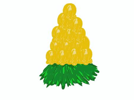 黄色のルピナス ルピナス,黄色,花,葉,一本,全体のイラスト素材