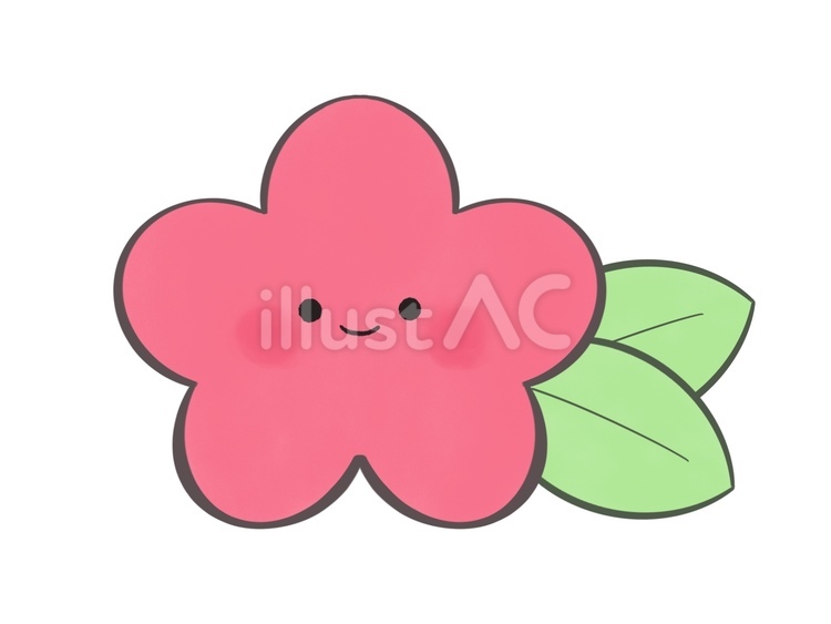 かわいいウメの花 梅,花,植物のイラスト素材