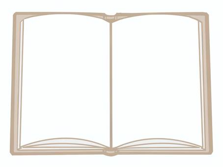 見開き　本 日誌,帳面,アルバム,台紙,講義,囲み枠,白紙,見開き,スケジュール,メモ帳のイラスト素材