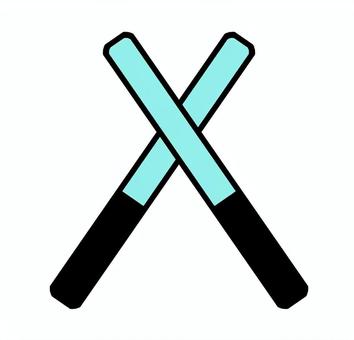 シンプルなペンライトセット ペンライト,ライト,持つ,細長い,振る,推し活,音楽,イベント,棒,光るのイラスト素材