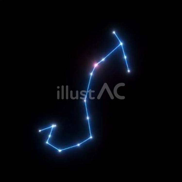 星座08（蠍座） 12星座,星座,黄道十二星座のイラスト素材
