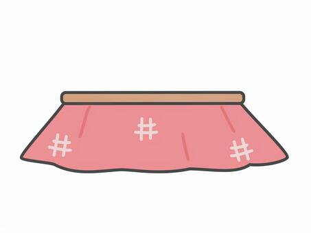 Illustration, a kotatsu, to warm up, heating equipment, 