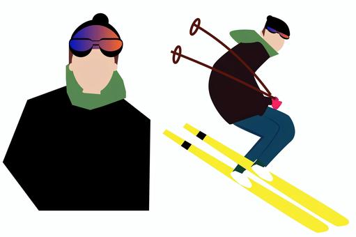 Skiing men winter sports Skiing men winter sports