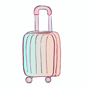 キャリーバッグ（ピンク） キャリーバッグ,キャリーケース,スーツケース,トランク,バッグ,旅行,出張,ビジネス,荷物,移動のイラスト素材