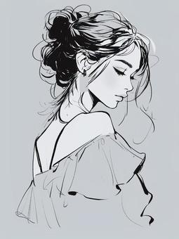 夏のお姉さん　〜モノトーン編〜