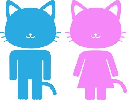 猫の性別ピクトグラム ピクトグラム,アイコン,性別,猫,男性,女性のイラスト素材