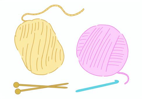 毛糸と編み棒 毛糸と編み棒 日用品,道具,生活用品,手芸,趣味,編み物,ハンドメイド,毛糸,冬,毛糸玉のイラスト素材