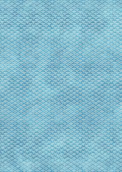 手描きのA4和柄背景【青海波2】水彩風  和柄,手描き,背景,a4,青海波,薄藍色,柄,模様,日本,日本柄のイラスト素材