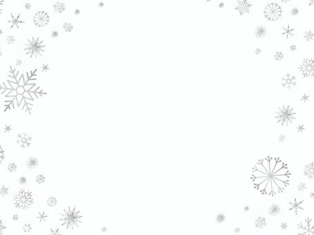 銀色の雪の結晶のフレーム 銀色,雪,雪の結晶,snow,淡い,可愛い,ペール,ペールトーン,ゴールド,銀のイラスト素材