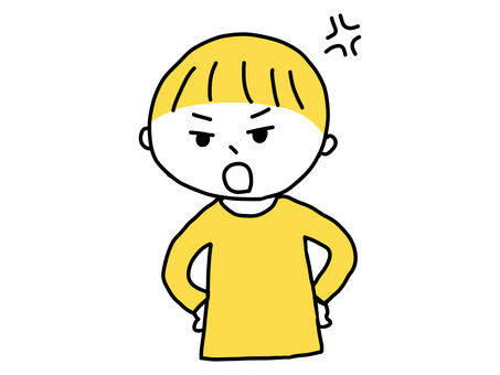 イライラする男の子 イライラ,プンプン,怒る,怒,ケンカ,男の子,男子,キッズ,子供,人物のイラスト素材