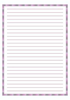 アーバン便箋1　A4横書き アーバン,便箋,横書き,ブラシ,紫のイラスト素材