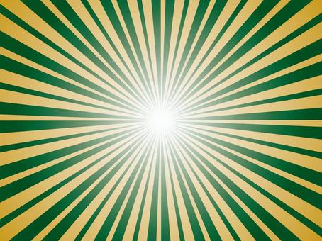 グラデーションの集中線　金×緑 集中線,効果線,放射線,ゴールド,グラデーション,キラキラ,クリスマス,12月,冬,ビームのイラスト素材