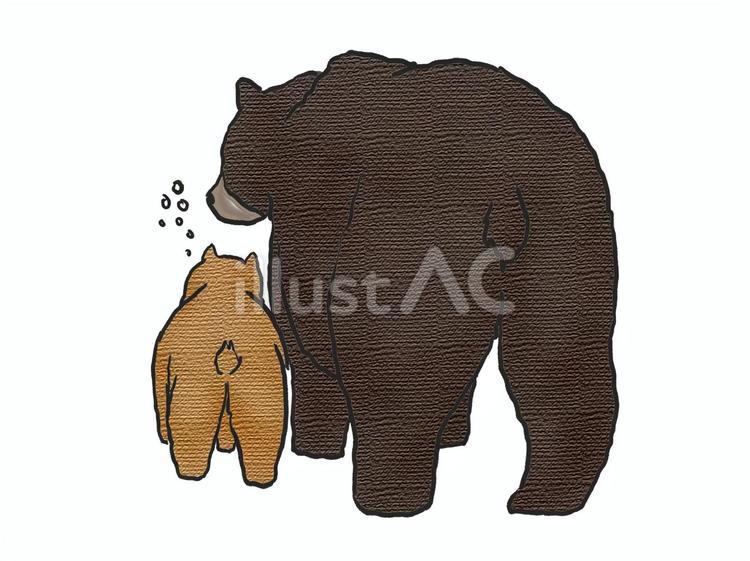 お母さん、眠いよぉ～ 動物,クマ,親子のイラスト素材