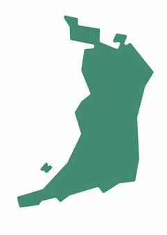 大阪府 大阪,地図,シンプル,輪郭線,都道府県,グラフィック,グラフィカル,ポップ,デザイン,行政区分のイラスト素材
