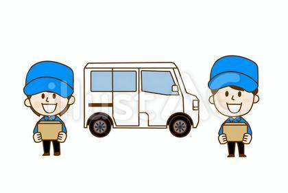 軽自動車での男女配送ドライバー