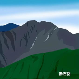 赤石岳 赤石岳,山,南アルプス,静岡県,山脈のイラスト素材