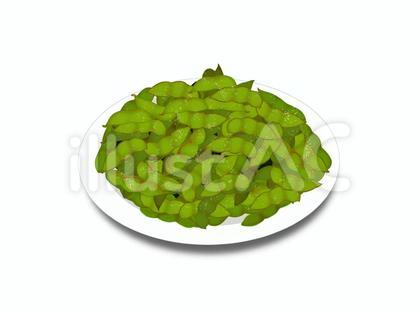 塩を振ったえだまめのイラスト2